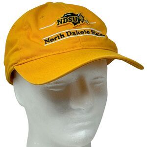 NDSU Bison Dad Hat Baseball Cap North Dakota State 3 Bar Line The Game Yellow